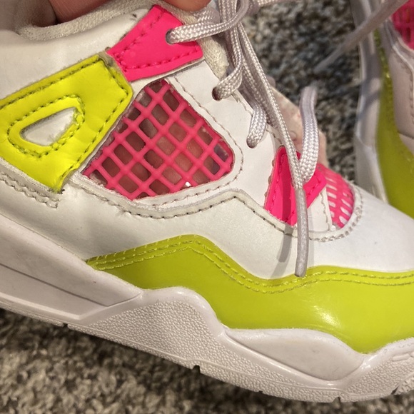 Little kids Jordans size 6C white with neon, pink and neon yellow. Super cute. - Picture 14 of 14